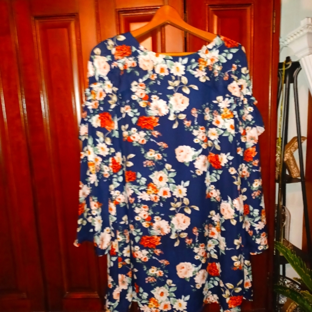 Entro Size Small Blue Floral Dress